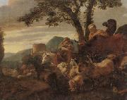 Simon van der Does The flight into egypt oil painting reproduction